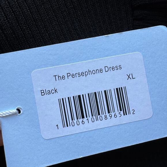 NWT HILL HOUSE Persephone Dress in Black Maxi Dress with Balloon Sleeves - Picture 9 of 12